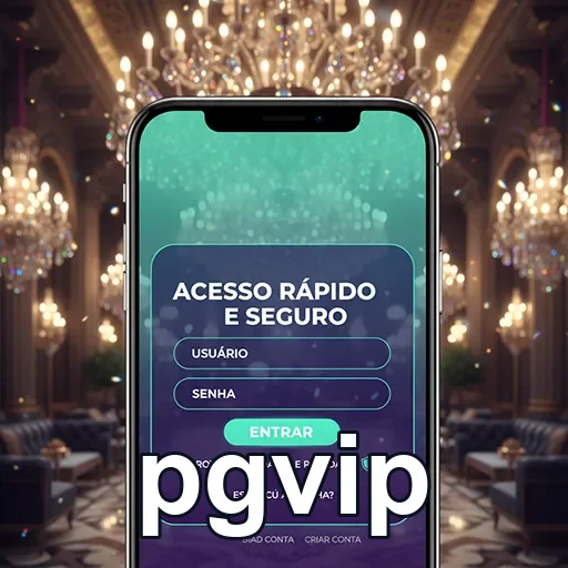 Tela do aplicativo pgvip mostrando login seguro em mobile.