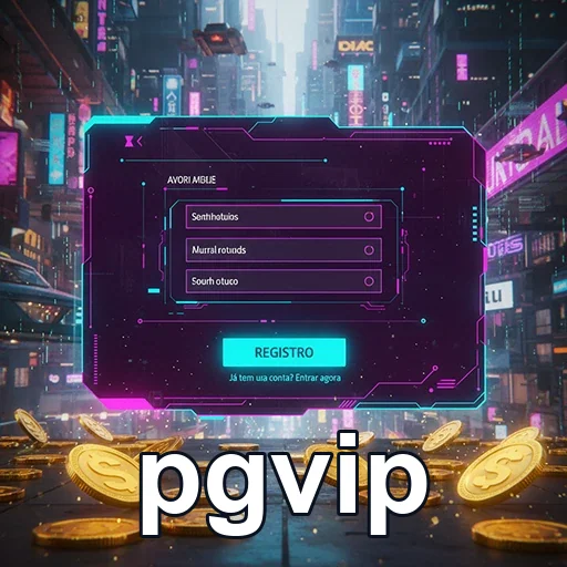Tela de registro do pgvip com opções de login rápido.