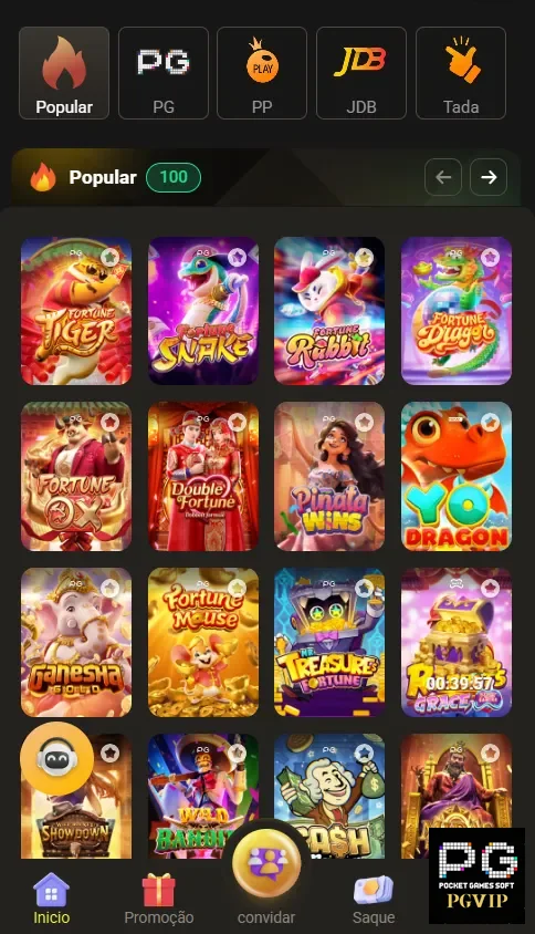 Experiência de Uso Simples no pgvip - pgvip