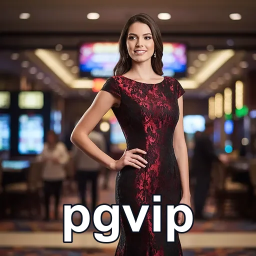 Modelo em ambiente de cassino, representando a pgvip.