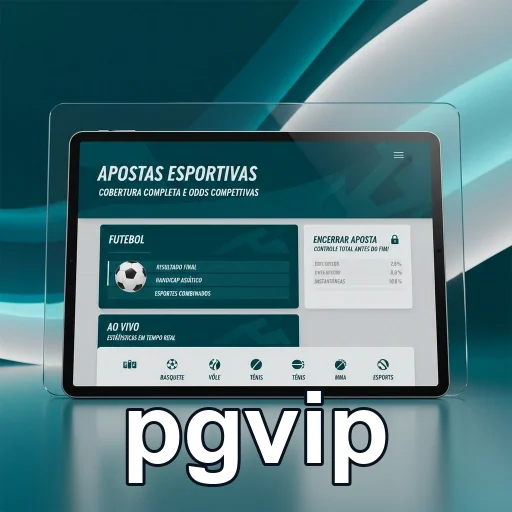 Tablet mostrando a plataforma de apostas na pgvip.