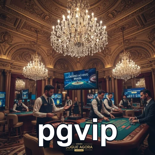 Casino ao vivo no pgvip, com dealers em ação.