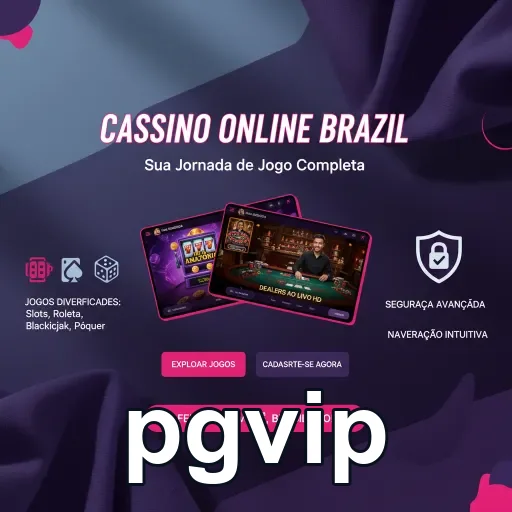 Tela inicial do site pgvip apresentando jogos VIP.