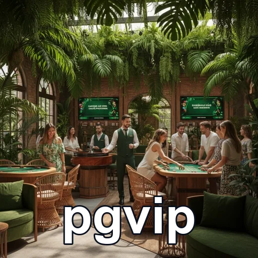 Ambiente luxuoso com mesas de jogos no pgvip.