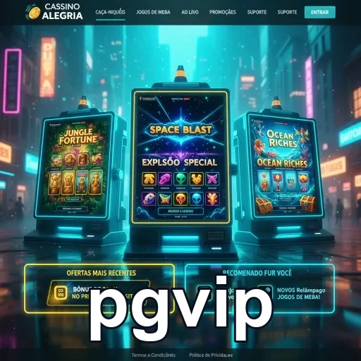 Slots VIP do pgvip apresentadas em um cassino online.