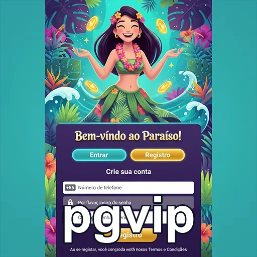 Tela de boas-vindas da pgvip com opção para registro.