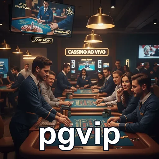Jogadores e crupiês interagem em um cassino ao vivo pgvip.