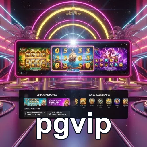 Interface do aplicativo pgvip mostrando jogos e promoções.