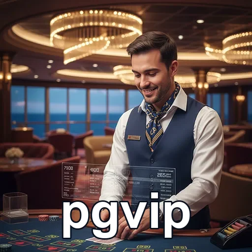 Dealer profissional em ambiente de cassino na pgvip.