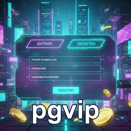 Tela de login do pgvip destacando registro rápido.