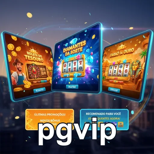 Promoções VIP e jogos no pgvip, incluindo Roleta e Slots.