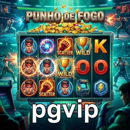 A imagem exibe o jogo Punho de Fogo na plataforma pgvip.