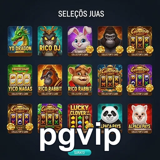 pgvip exibe jogos disponíveis para saques rápidos no app.