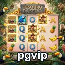 Tela do jogo Tesouro da Selva no site pgvip