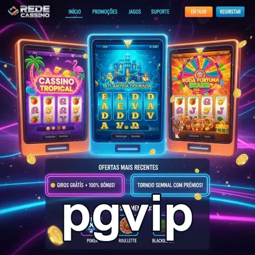 Tela do pgvip mostrando serviços VIP para mobilidade no cassino.
